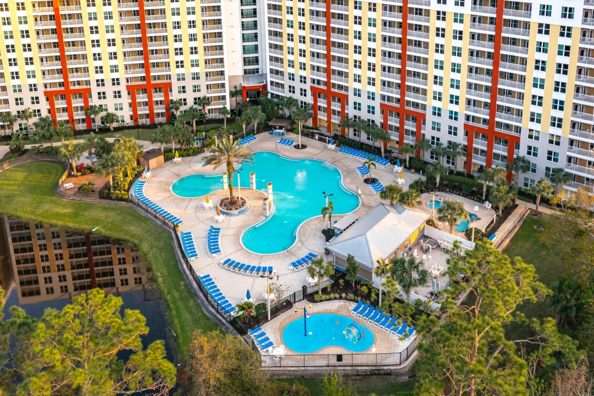 The main resort pool at Vacation Village at Parkway