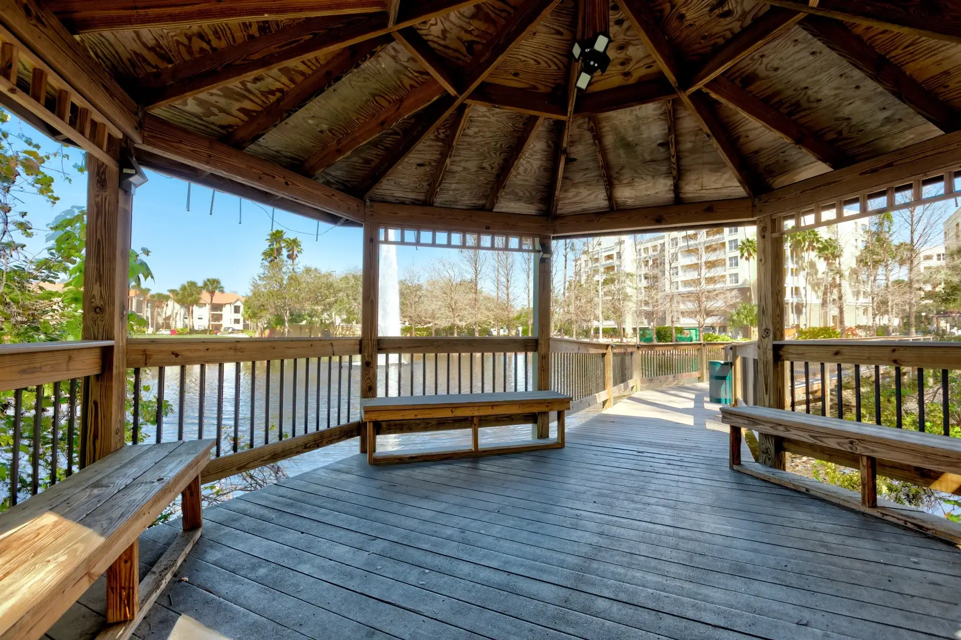 Gazebo at the nature trail near Building 3