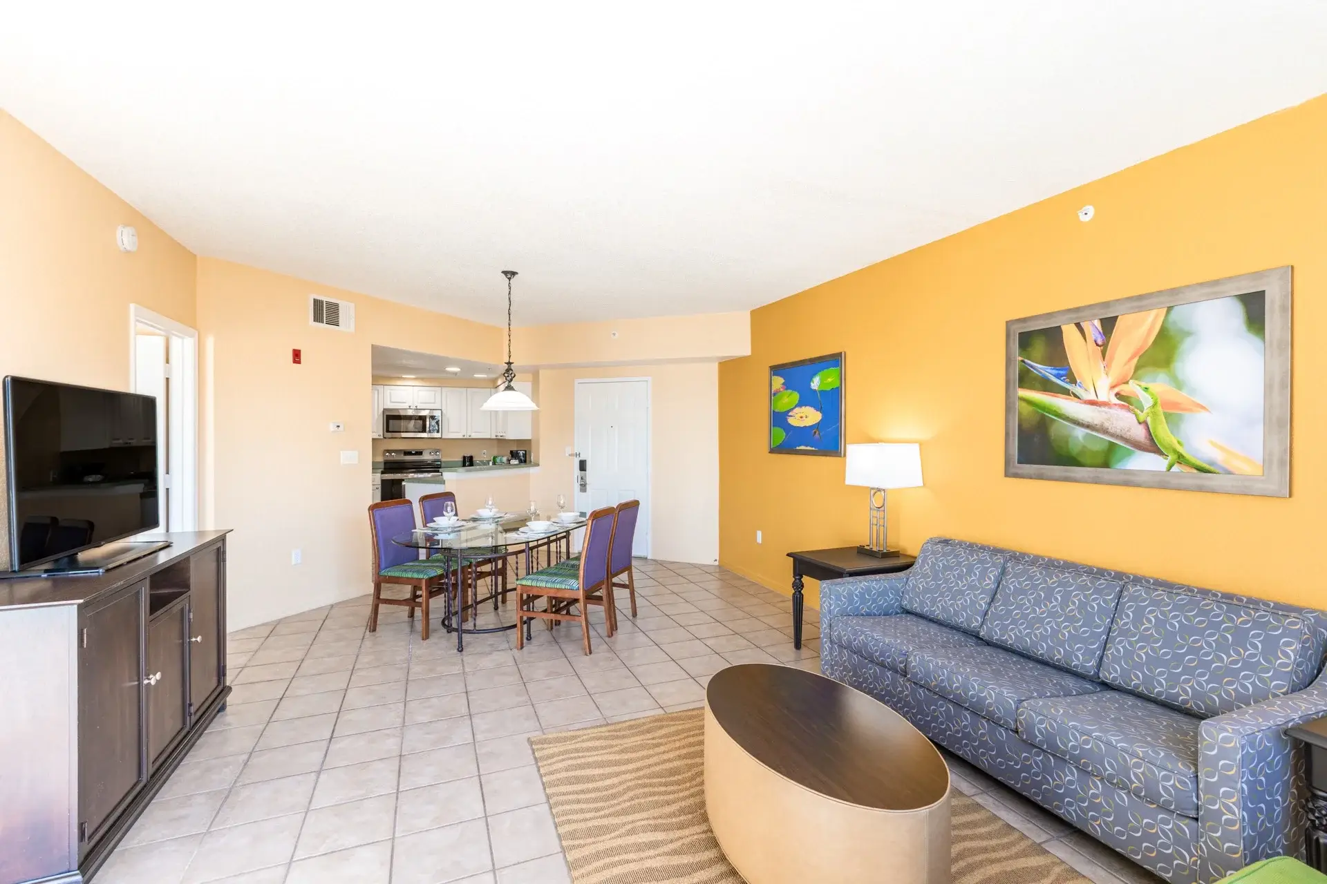 A Suite with a living and dining room