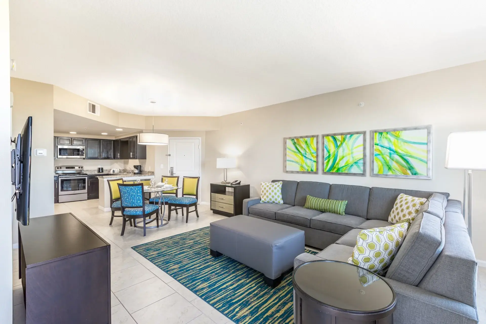 A Suite with living and dining room